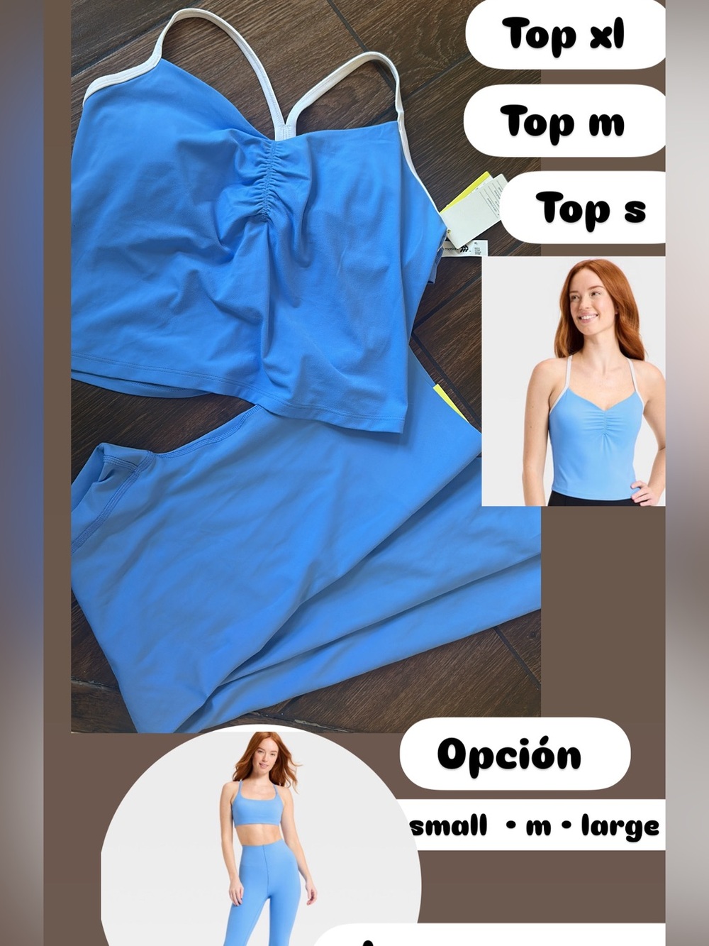all in motion Blue Women's Tank Top and Leggings Set
